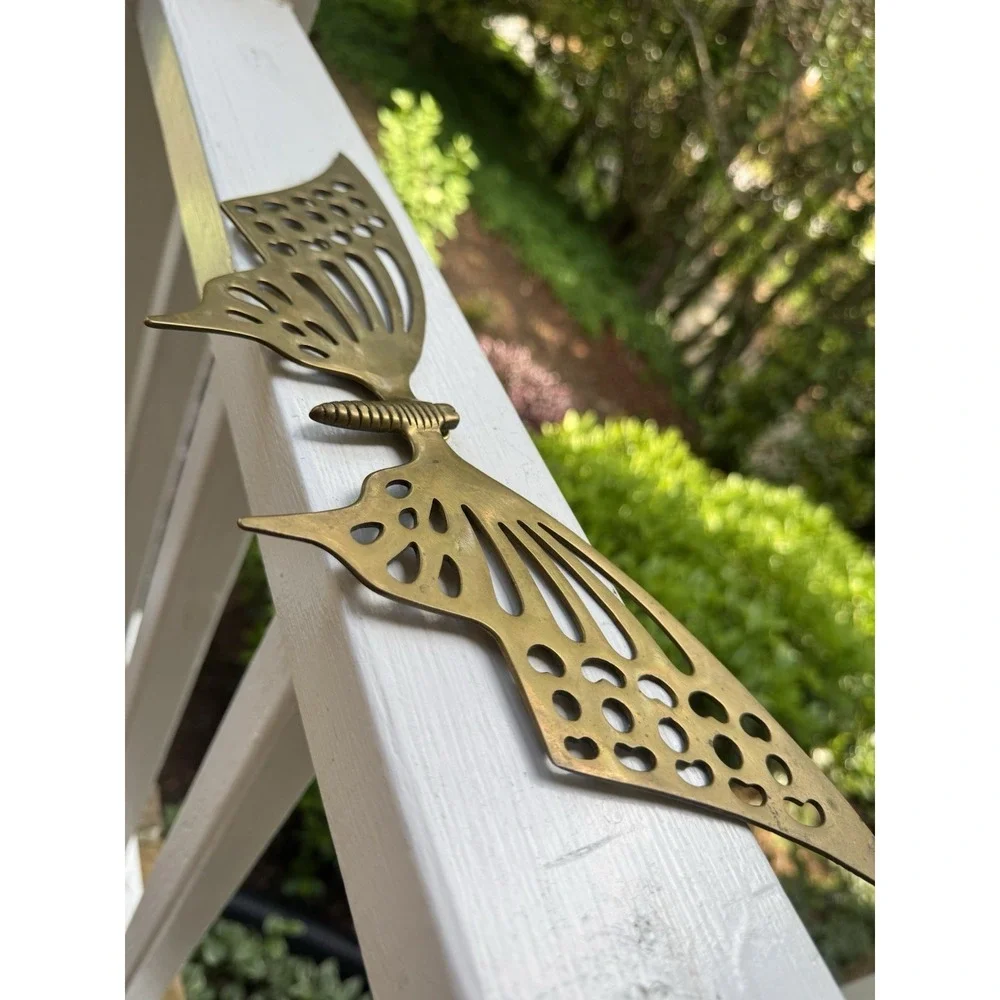 Vintage Solid Brass Butterfly Wall Hanging Retro Decor Mid Century Boho